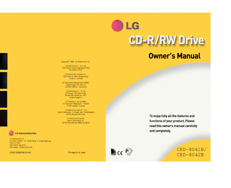 Página nº 1 - Manual de usuario LG CED-8042B