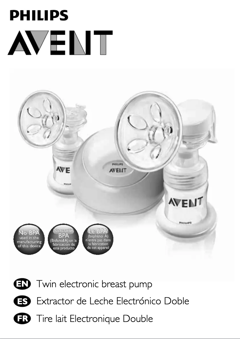 Imagen de la primera página del manual del dispositivo Avent SCF314
