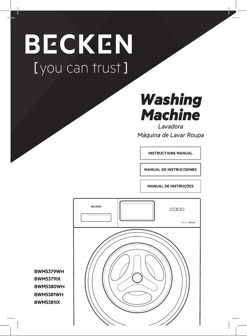 Página 1 del manual Manual de usuario Becken BWM5380WH