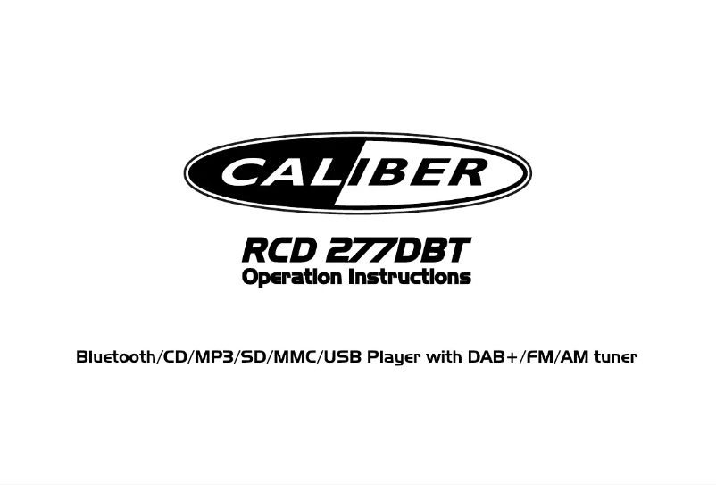 Página 1 del manual Manual de usuario Caliber RCD 277DBT