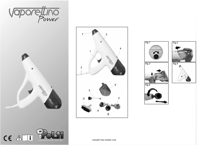 Imagen de la primera página del manual del dispositivo Vaporettino Power