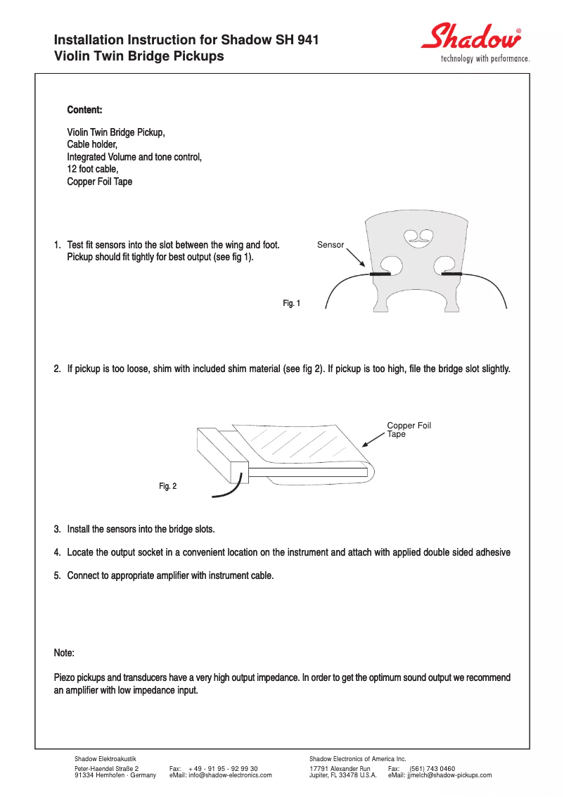 Imagen de la primera página del manual del dispositivo SH 941