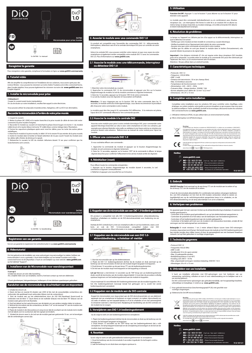 Imagen de la primera página del manual del dispositivo 54790