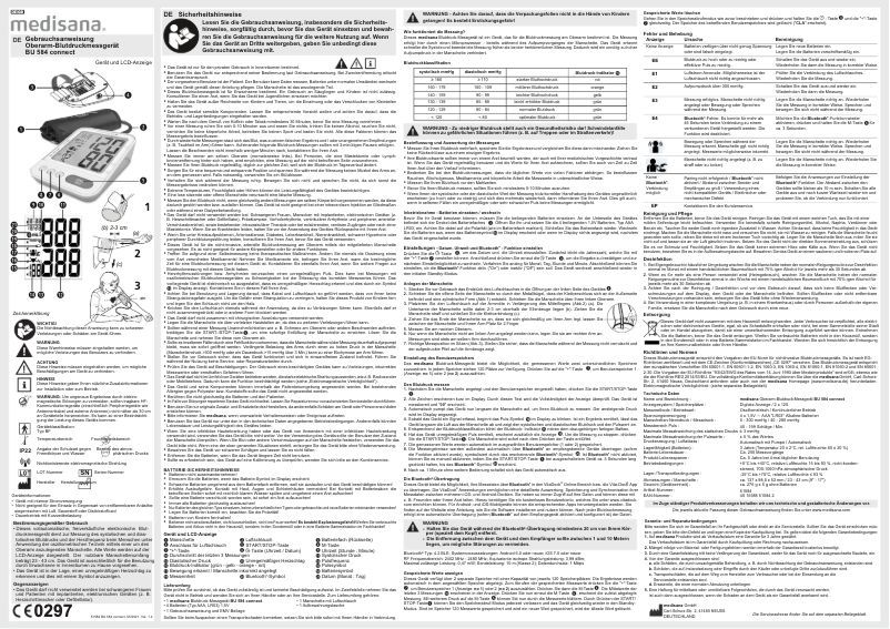 Imagen de la primera página del manual del dispositivo BU 584 Connect