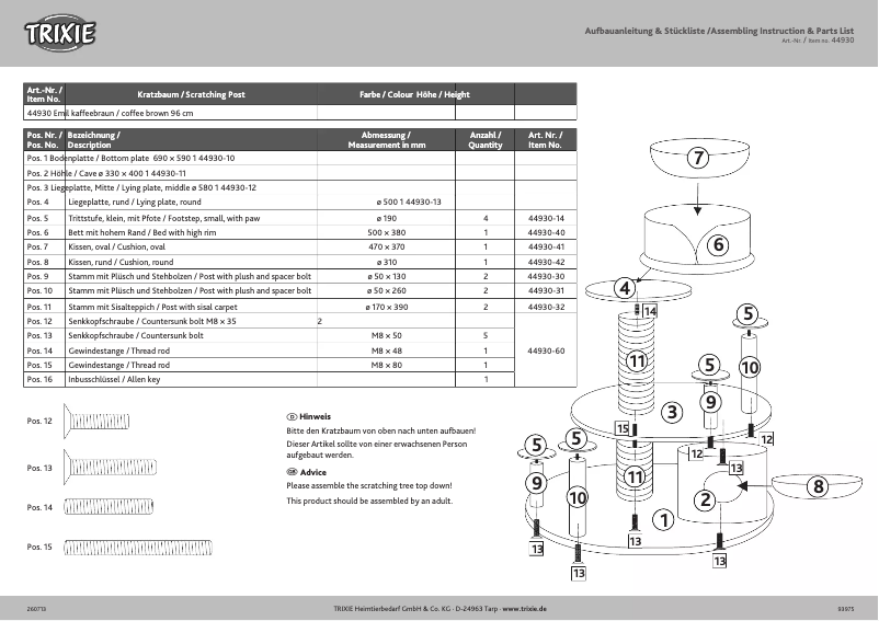 Imagen de la primera página del manual del dispositivo Emil Senior