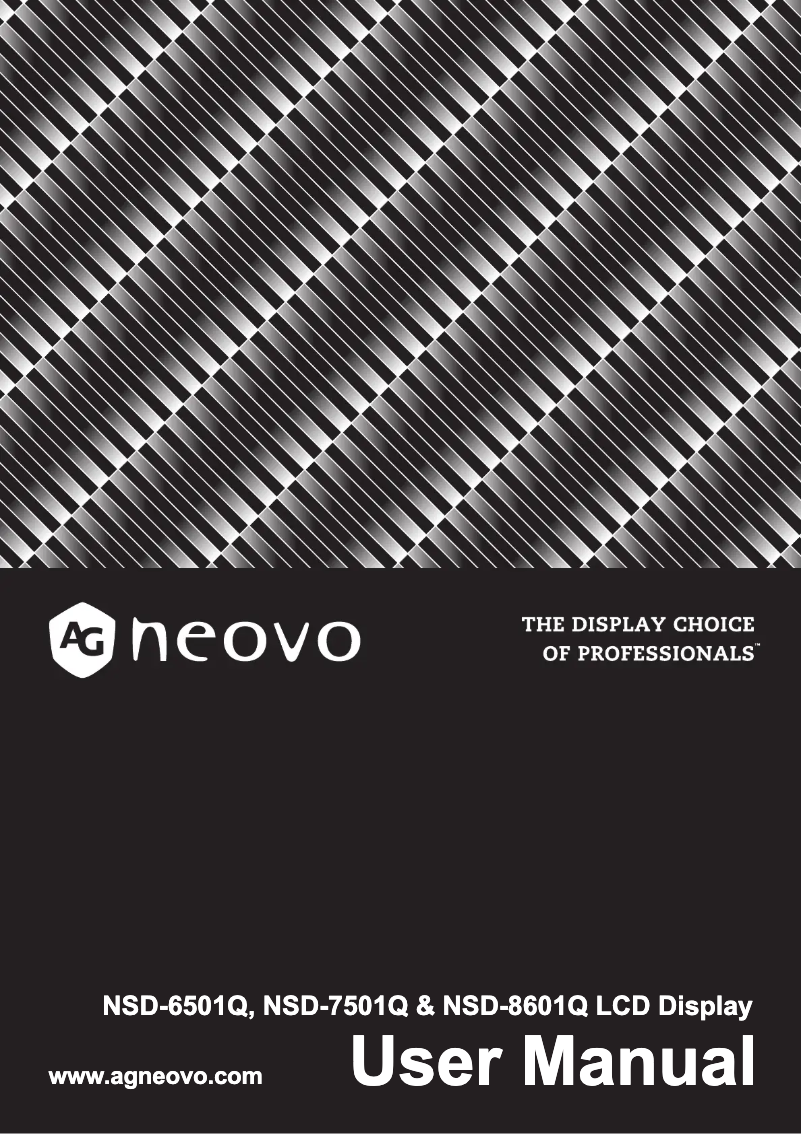 Página 1 del manual Manual de usuario AG Neovo NSD-7501Q