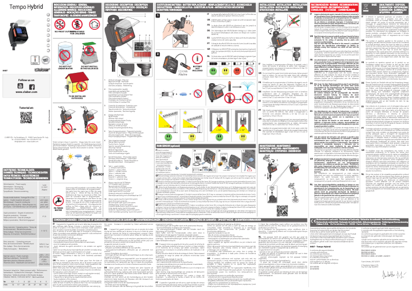 Página 1 del manual Manual de usuario Claber Tempo Hybrid 8487