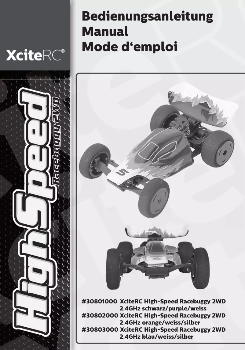 Imagen de la primera página del manual del dispositivo High-Speed Racebuggy