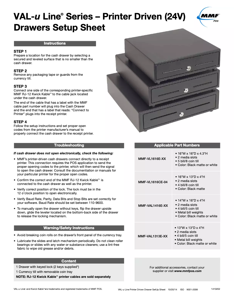 Página nº 1 - Manual de usuario MMF MMF-VAL1314M-04