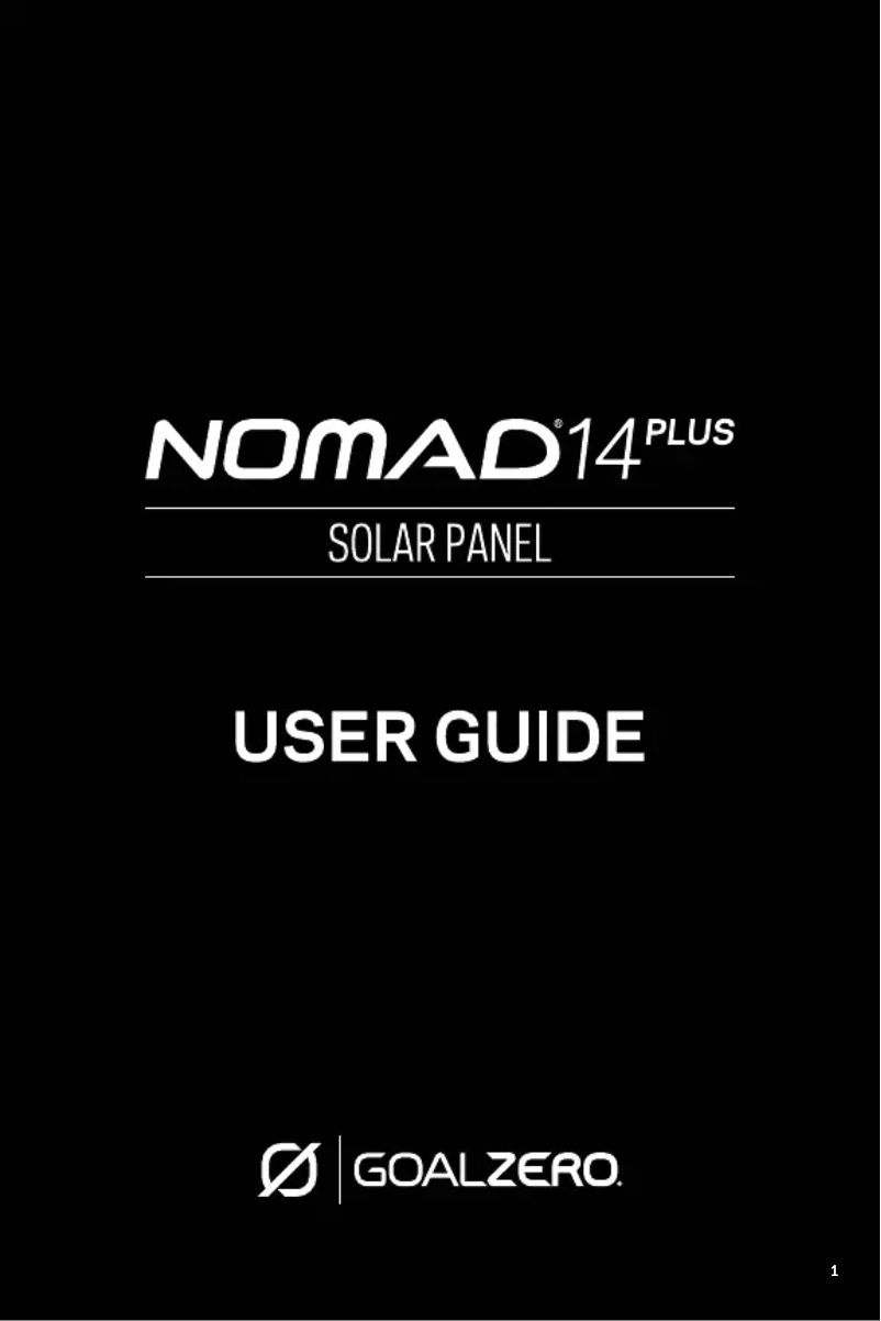 Página 1 del manual Manual de usuario Goal Zero Nomad 14 Plus