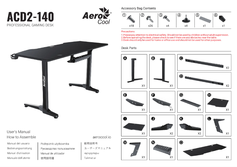 Página 1 del manual Manual de usuario AeroCool ACD2-140
