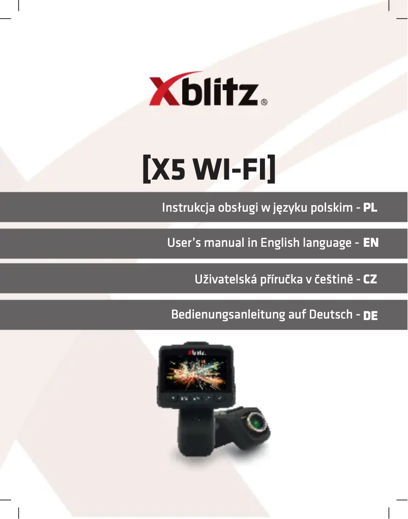 Página 1 del manual Manual de usuario Xblitz X5