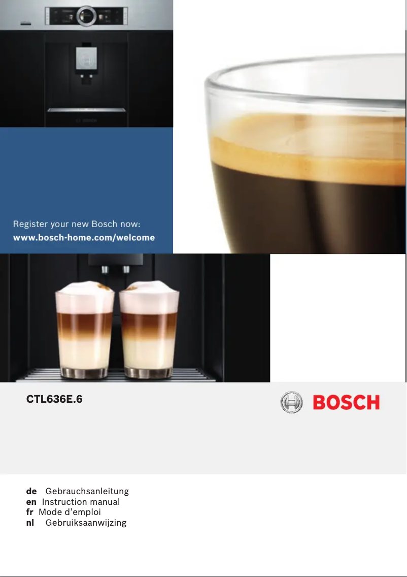 Página 1 del manual Manual de usuario Bosch CTL636ES6