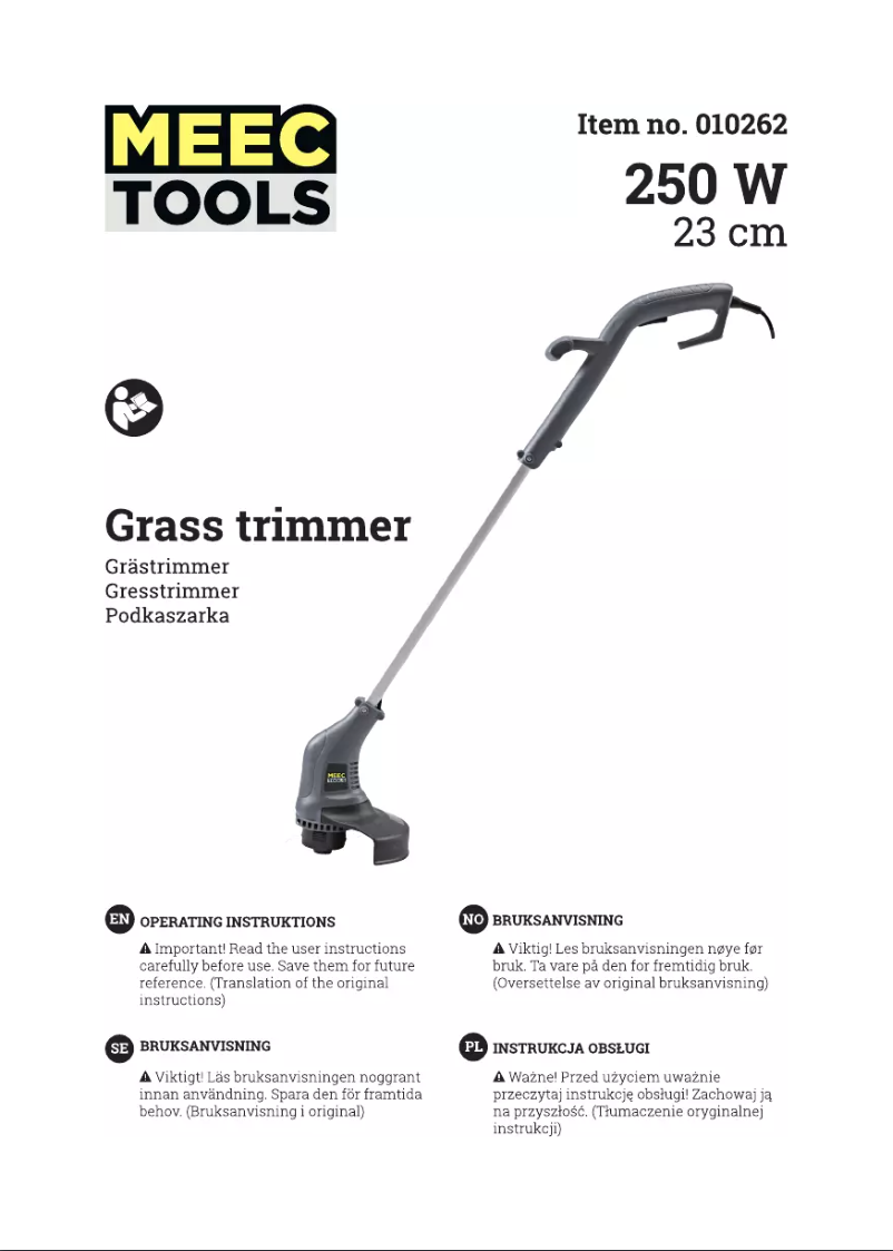 Página nº 1 - Manual de usuario Meec Tools 010-262