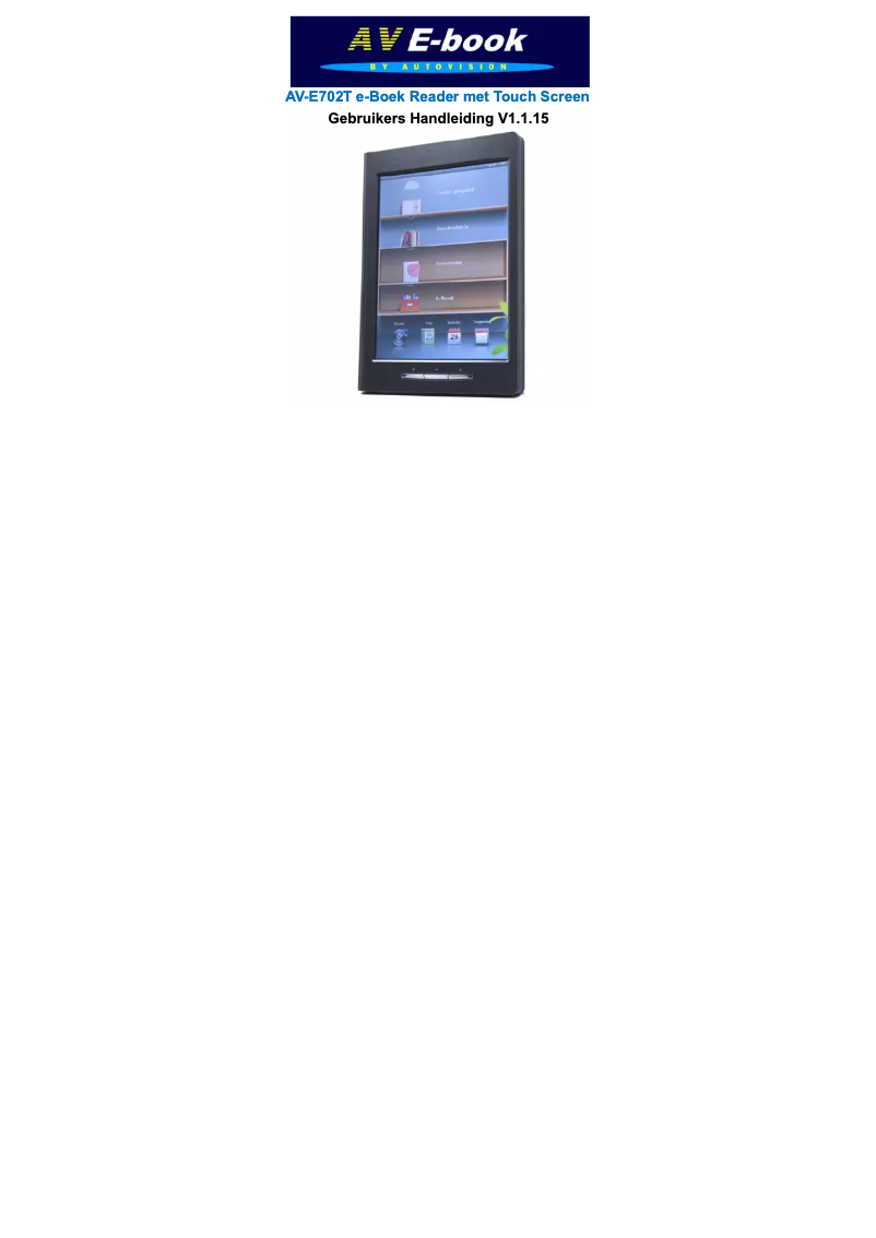 Página nº 1 - Manual de usuario Autovision AV-E702T