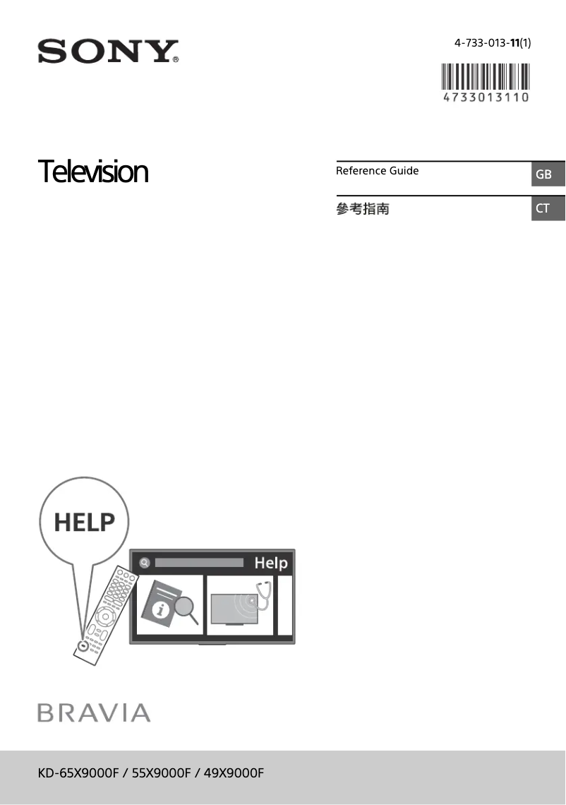 Imagen de la primera página del manual del dispositivo KD-65X9000F