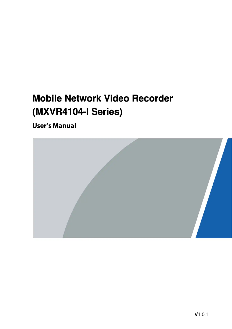 Imagen de la primera página del manual del dispositivo MXVR4104-GFWI