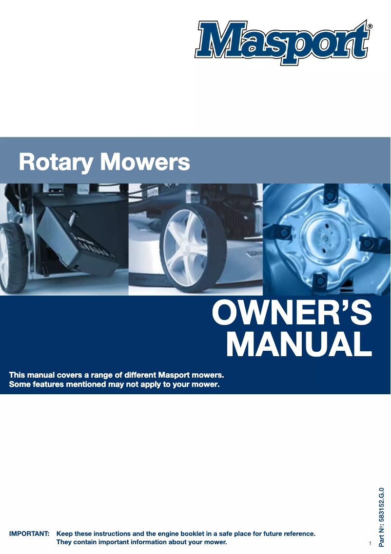 Página nº 1 - Manual de usuario Masport President 550 ST S16.5 Combo