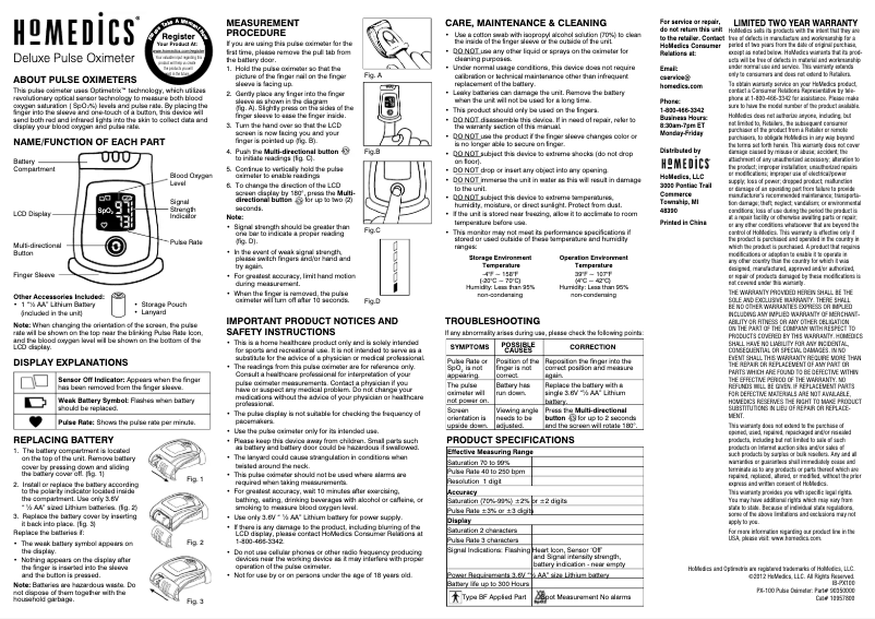 Imagen de la primera página del manual del dispositivo PX-100
