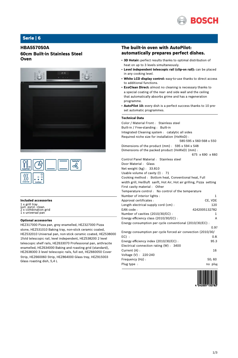 Imagen de la primera página del manual del dispositivo HBA5570S0A