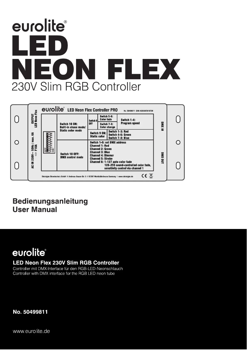 Imagen de la primera página del manual del dispositivo LED Non Flex Controller PRO