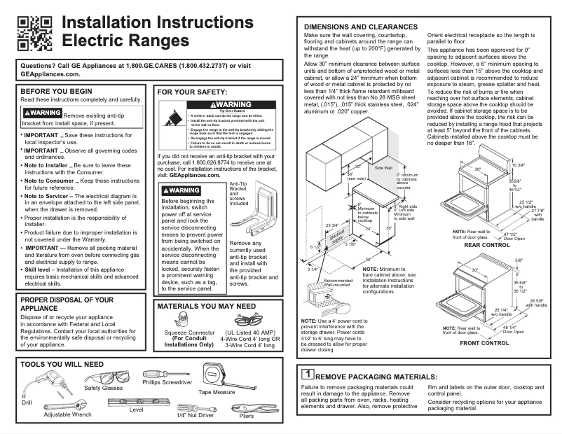 Imagen de la primera página del manual del dispositivo GRF400SVWW