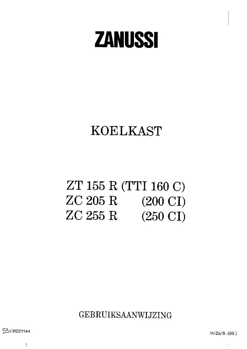 Imagen de la primera página del manual del dispositivo ZC 255 r