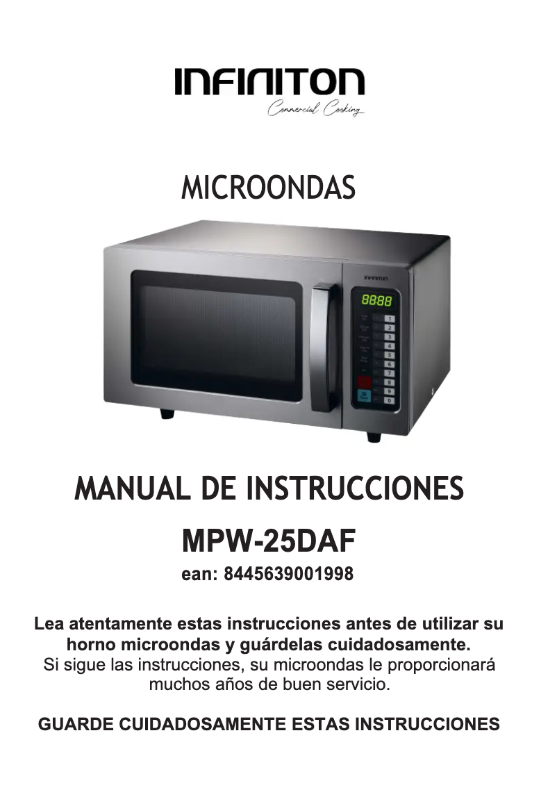 Imagen de la primera página del manual del dispositivo MPW-25DAF
