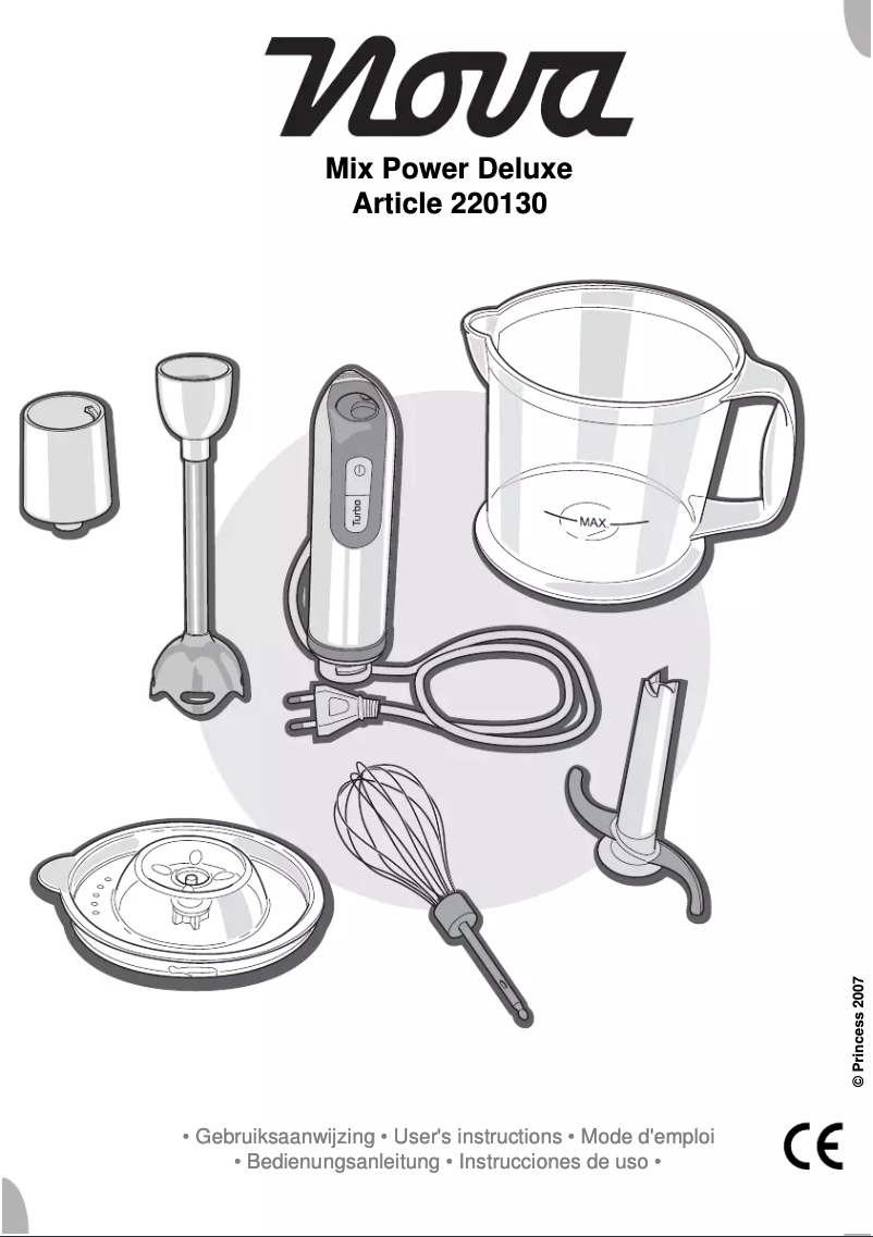 Página 1 del manual Manual de usuario Nova Mix Power Deluxe 220130
