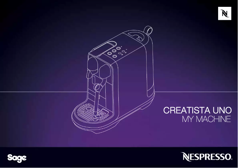 Imagen de la primera página del manual del dispositivo Nespresso Creatista Uno