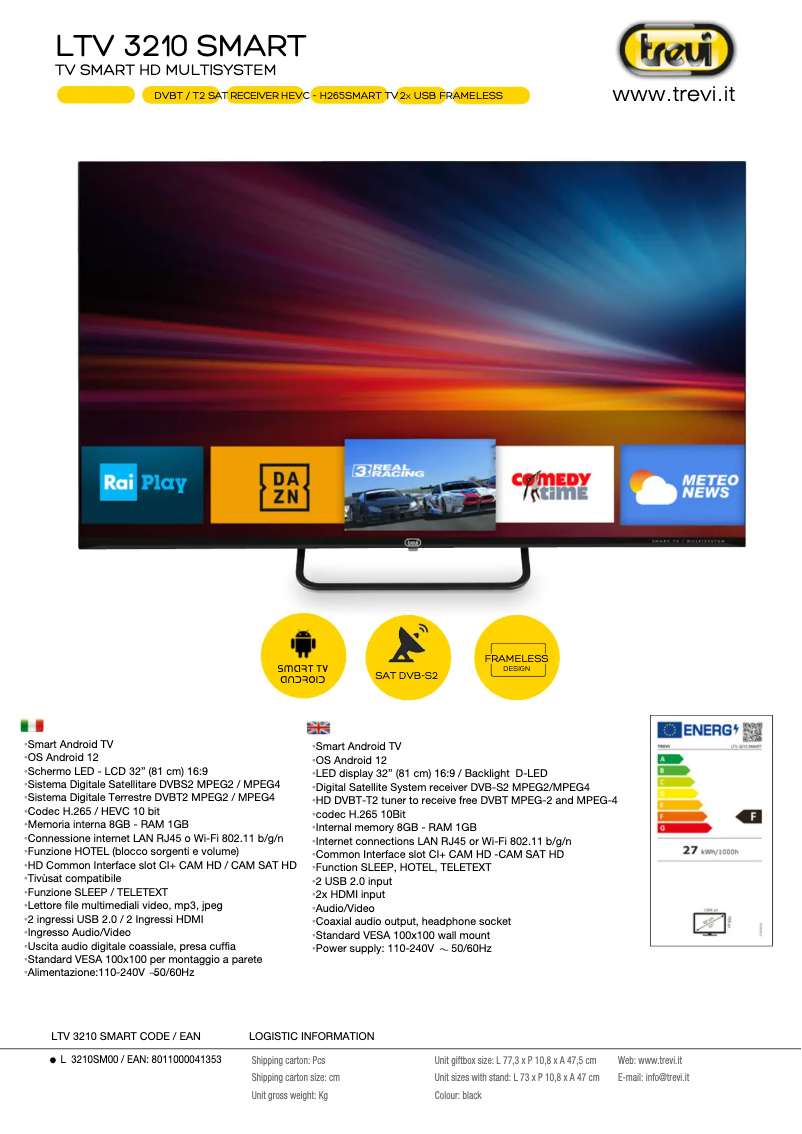 Página 1 del manual Manual de usuario Trevi LTV 3210 Smart