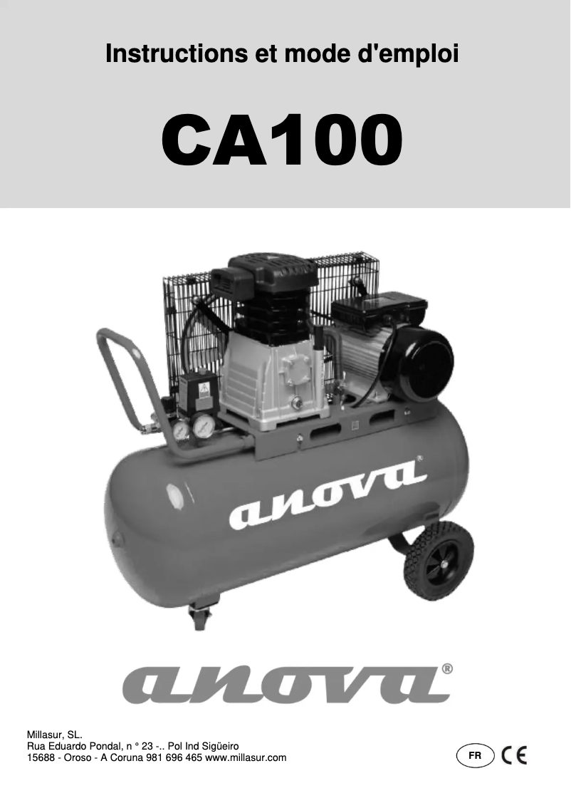 Imagen de la primera página del manual del dispositivo CA100