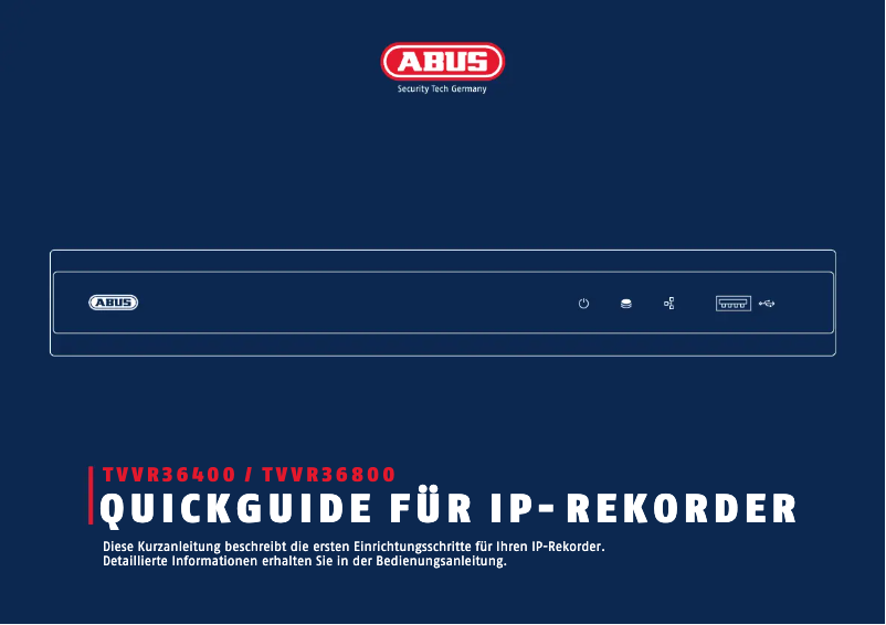 Página 1 del manual Manual de instrucciones Abus TVVR36400