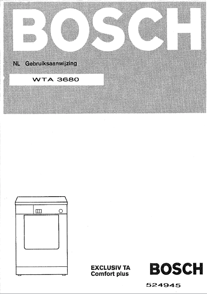 Página 1 del manual Manual de usuario Bosch WTA3680