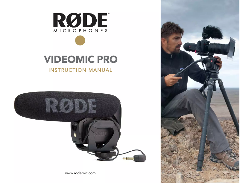 Imagen de la primera página del manual del dispositivo Rode VideoMic Pro