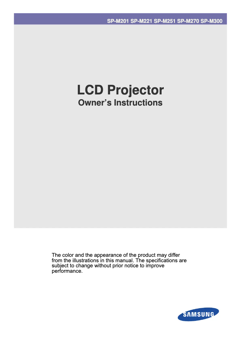 Imagen de la primera página del manual del dispositivo SP-M221