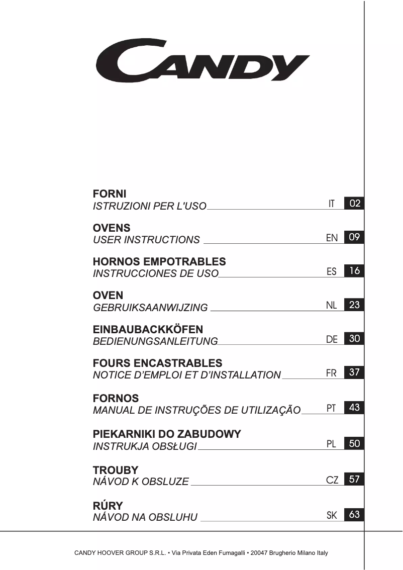 Página 1 del manual Manual de usuario Candy CELF602X