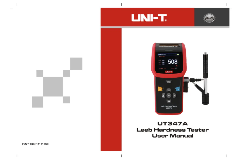 Imagen de la primera página del manual del dispositivo UT347A