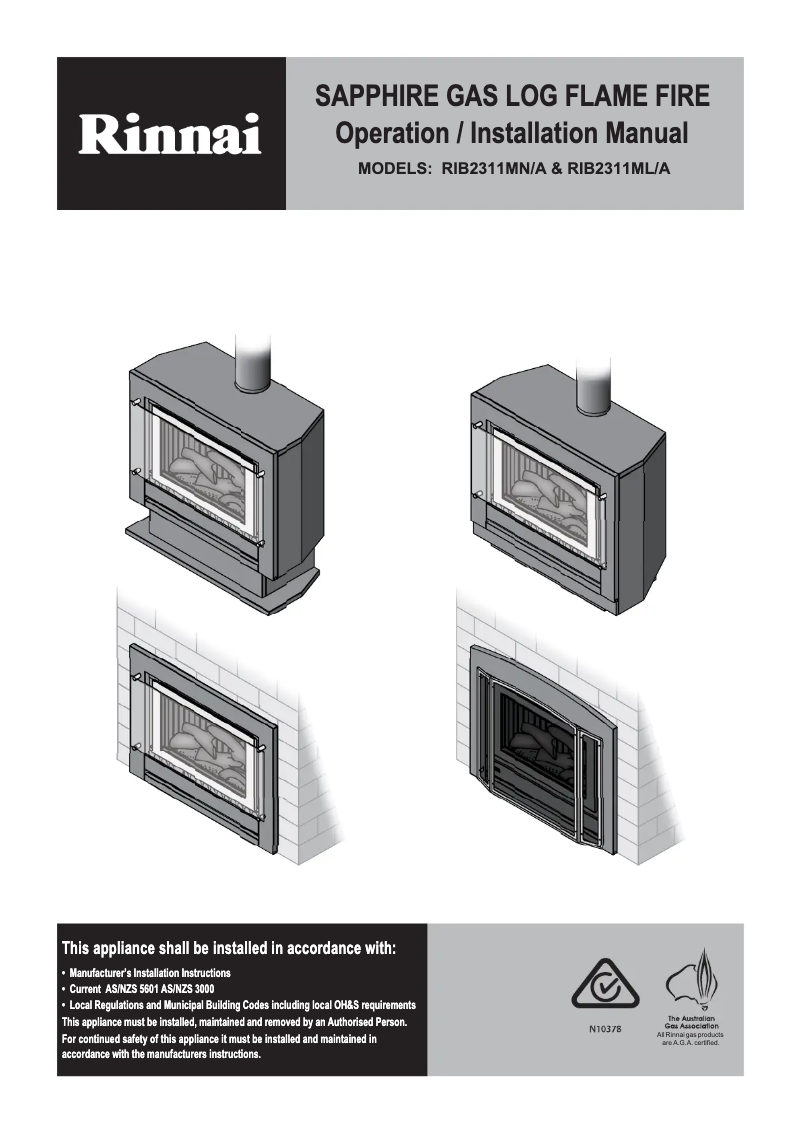 Imagen de la primera página del manual del dispositivo Sapphire RIB2311MN/A