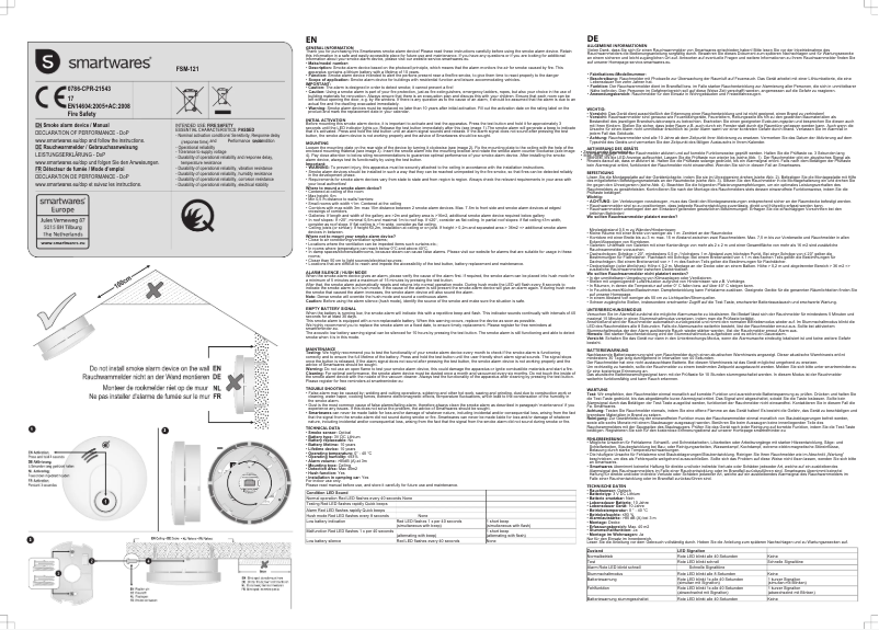 Imagen de la primera página del manual del dispositivo FSM-12102