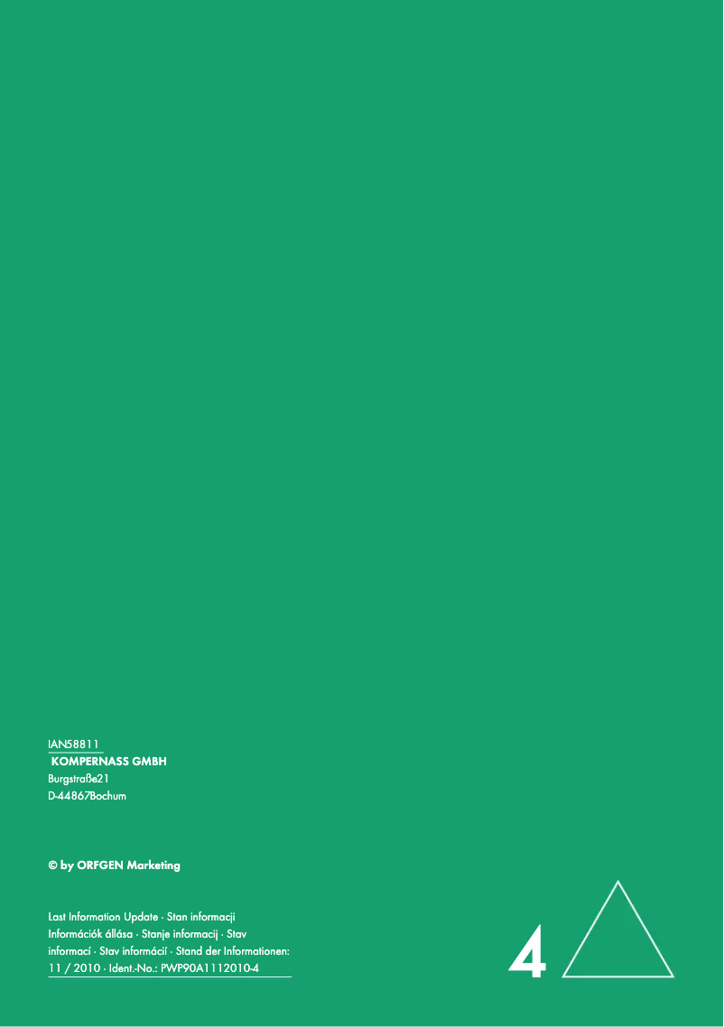 Imagen de la primera página del manual del dispositivo PWP 90 A1