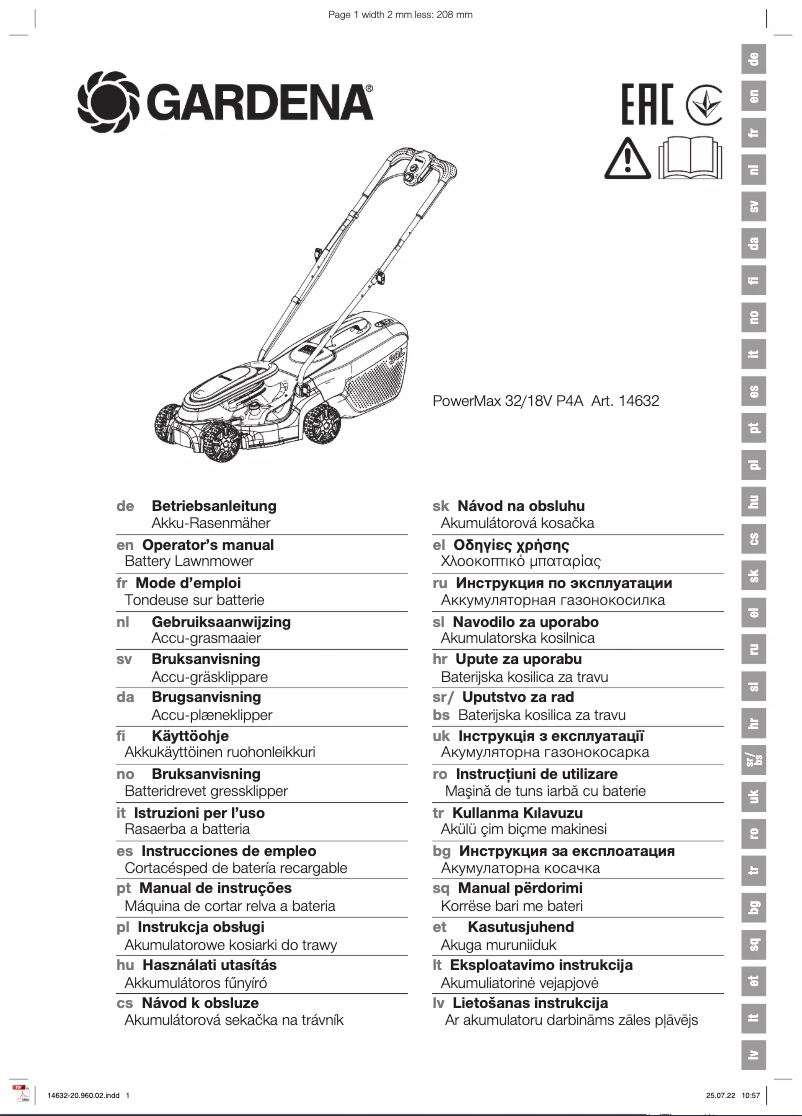 Página 1 del manual Manual de usuario Gardena PowerMax 32