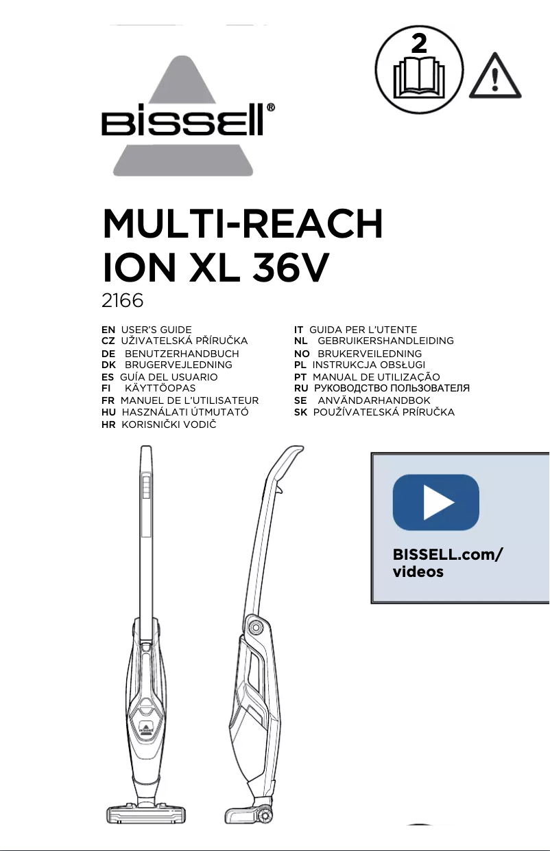 Página 1 del manual Manual de usuario Bissell MultiReach Ion XL 36V 2166N