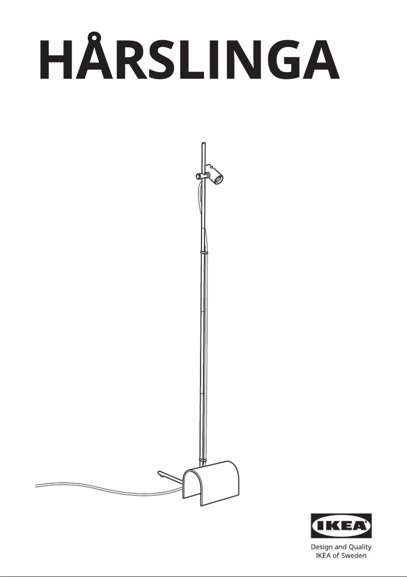 Imagen de la primera página del manual del dispositivo HÅRSLINGA 805.389.02