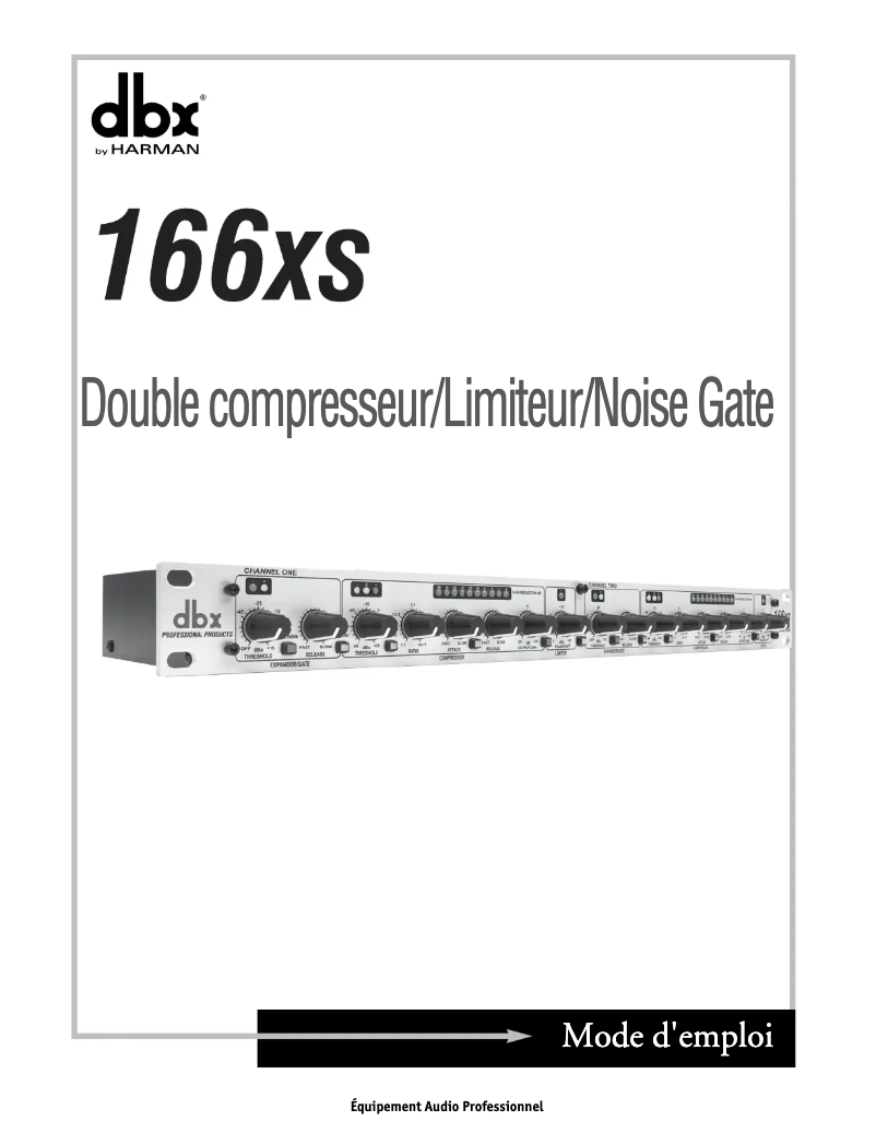 Página 1 del manual Manual de usuario DBX 166xs