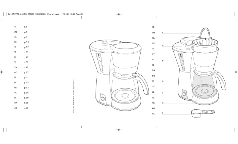 Página 1 del manual Manual de usuario Moulinex FG211510