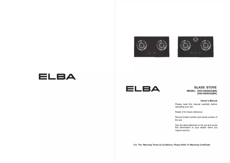 Imagen de la primera página del manual del dispositivo EGH-D8502G(BK)