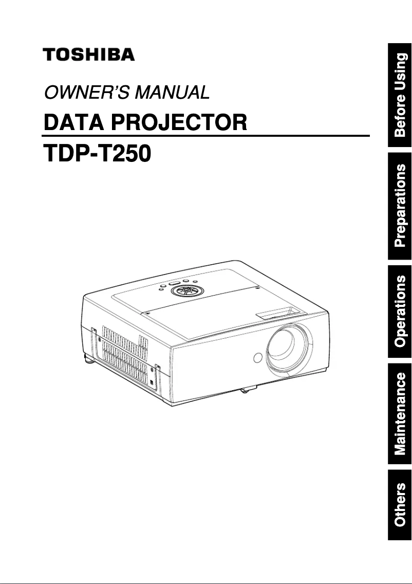 Imagen de la primera página del manual del dispositivo TDP-T250