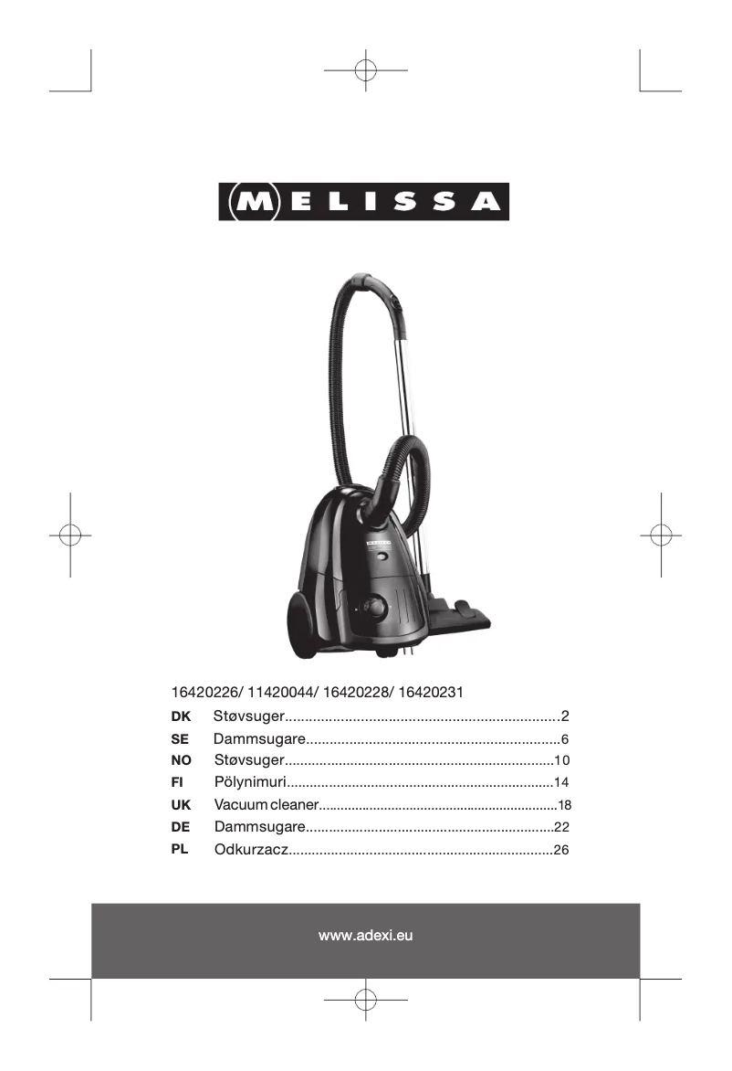 Página 1 del manual Manual de usuario Melissa 16420228