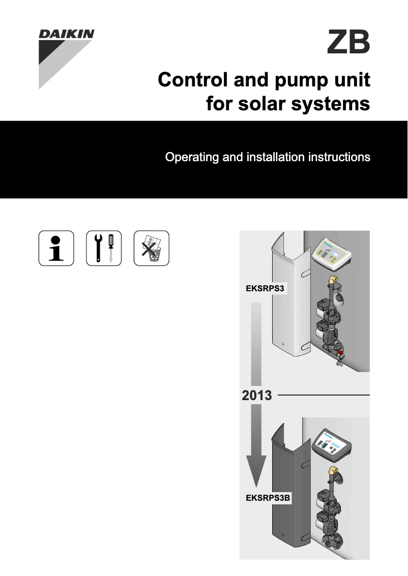 Imagen de la primera página del manual del dispositivo EKSRPS3